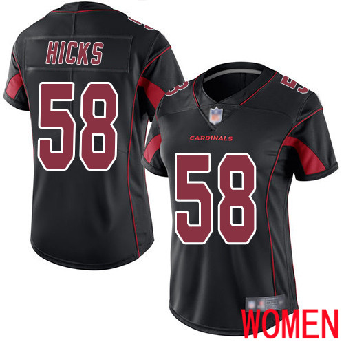 Arizona Cardinals Limited Black Women Jordan Hicks Jersey NFL Football #58 Rush Vapor Untouchable